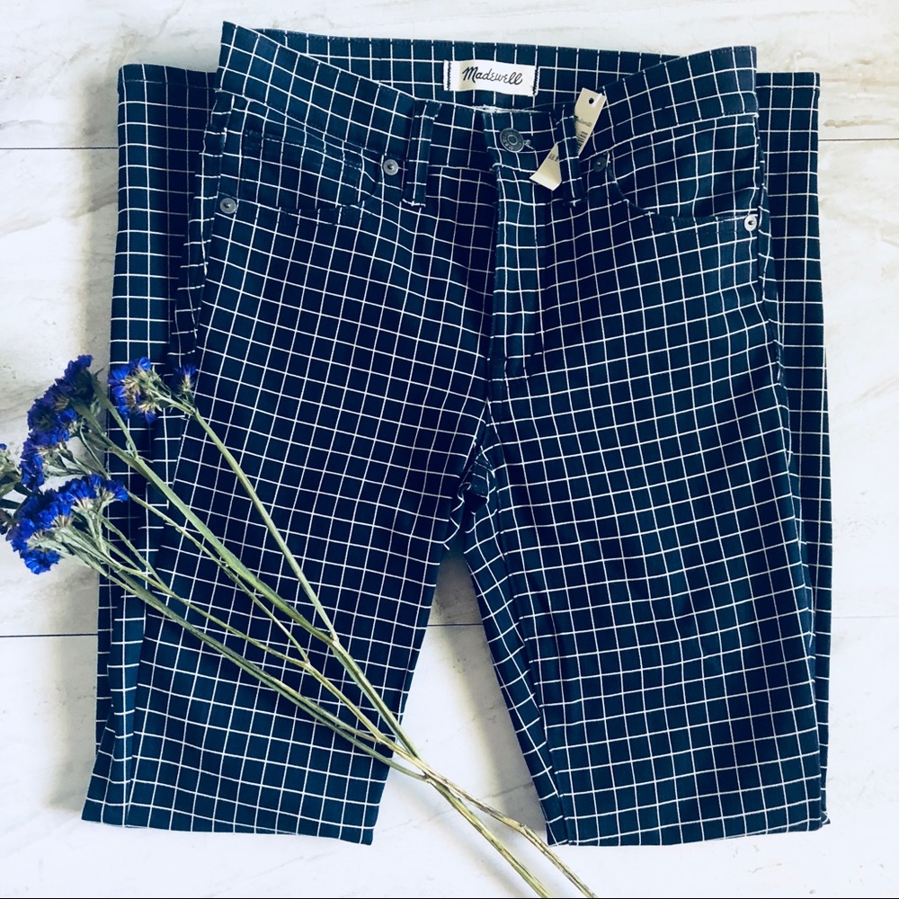 🌎Madewell windowpane jeans 🌎